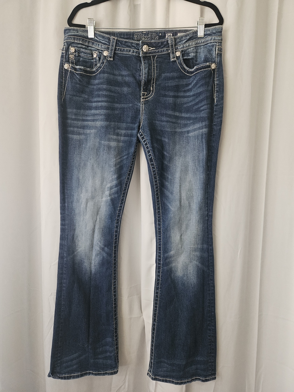 Miss Me Dark Blue Flare Jeans Size 34